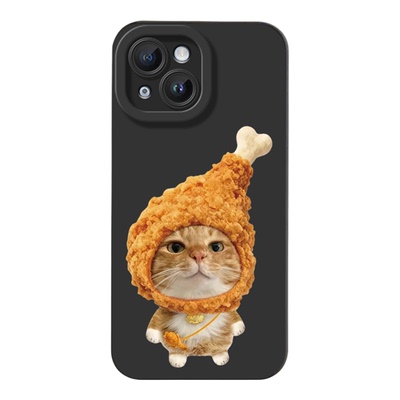 华为PURA90可爱iphone12pm适用红米K90MAX苹果14卡通软NOVA13创意16PLUS瞳眼小米17ProMax手机壳汉堡炸鸡猫咪