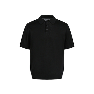 Dream made 老钱风新贵羊毛混纺针织polo衫短袖男款夏季男生T恤