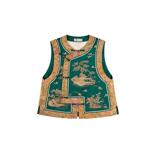 宫小妍【珠绣·山水亭台】醋酸新中式中国风马甲5052678