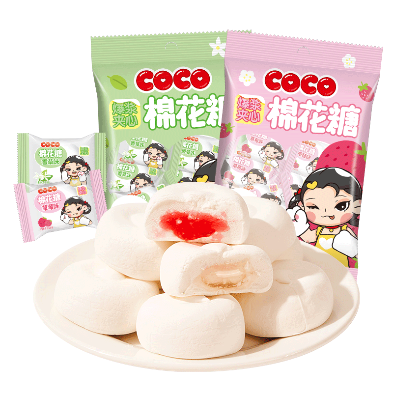 雅客COCO爆浆夹心棉花糖