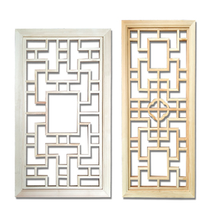 东阳木雕实木花格仿古门窗挂落隔断屏风实木门窗中式吊顶雕花玄关