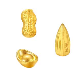 【百亿补贴】TSL谢瑞麟足金花生元宝瓜子黄金豆豆子1g金豆YV454