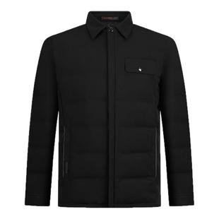 【白鸭绒】柒牌翻领羽绒服男冬季新款商务休闲中年干部服保暖外套