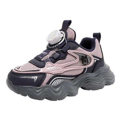 巴布豆女童皮面防水老爹鞋