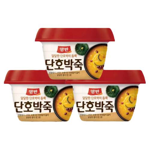 不倒翁3盒蜂蜜南瓜粥羹285克速食懒人方便食品韩国进口营养早餐粥