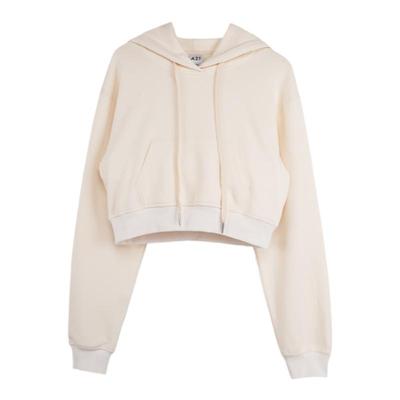 A21女装针织圆领落肩无绒底卫衣