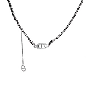 爵士派对!网红高级感小香风字母choker项链女轻奢气质锁骨链颈链