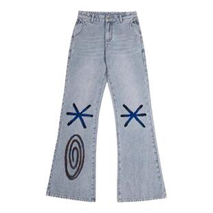 ok center 手绘拼布remake喇叭牛仔裤 ok center by suwukou team