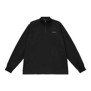 吕小虎ACTUP 半拉链设计立领长袖T恤秋季男立体压线肌理感卫衣潮