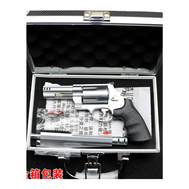 精工双管1:2.05史密斯威森M500左轮手枪合金模型玩具收藏不可发射