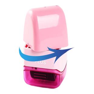 日本PLUS普乐士快递涂码笔保密印章滚轮式乱码快递单涂抹信息消除隐私密码保护印章覆盖防泄密泄露盖字棒