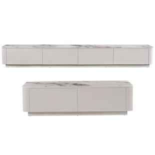 全友家居现代简约客厅家用长方形钢化玻璃茶几电视柜组合2025新款