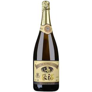 张裕起泡酒1.5L大瓶装含气加气酒苹果味婚宴用酒1500ml*6瓶整箱