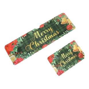 圣诞节厨房防滑地垫家用入户门耐脏垫子圣诞图案易打理门口垫装饰