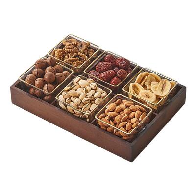 九宫格干果盘水果零食盘客厅家用点心托盘分格盘糖果坚果瓜子拼盘