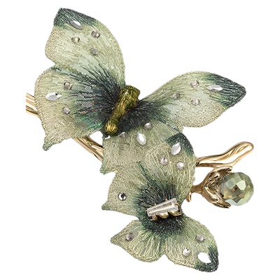 shes茜子高档蝴蝶刺绣发簪