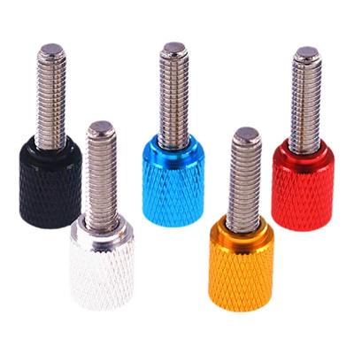 彩色滚花手拧螺丝钉铝合金加长手柄不锈钢高强度螺杆钓鱼机箱螺栓