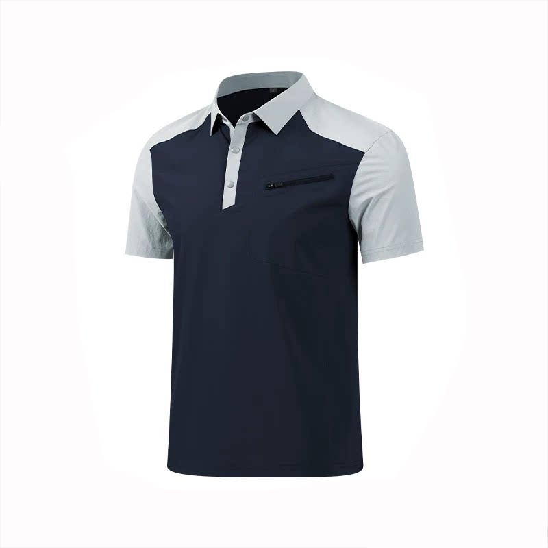 夏季工作服T恤锦纶工装男短袖促销家政物业汽修厂服POLO衫印LOGO