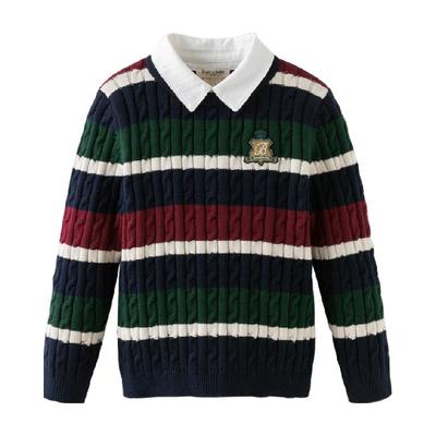 戴维贝拉男童毛衣中大童套头衫