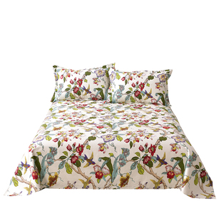 加厚粗布床单单件纯棉睡单粗布炕单老粗布三件套枕套褥单帆布纯棉