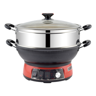 郭老大多功能电炒锅可定时铸铁锅家用电热锅煮饭蒸煮炖一体式