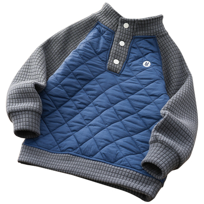 秋冬款立领儿童保暖卫衣洋气