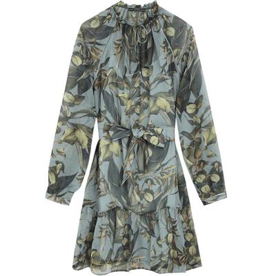 Guess蝴蝶结收腰连衣裙