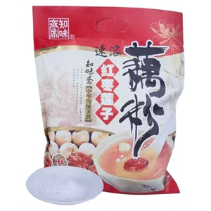 知味斋红枣莲子藕粉558g速溶冲泡即食补营养气血早餐男女人无蔗糖