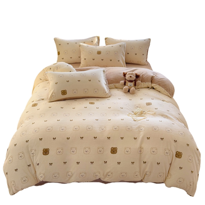 2025超保暖加绒加厚牛奶绒四件套