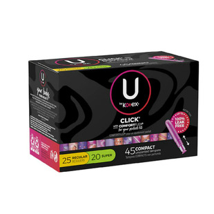 现货发美国高洁丝卫生棉条塑料短导管内置隐形无感 kotex卫生棉条