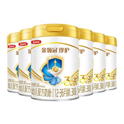 伊利金领冠珍护3段牛奶粉900g*6