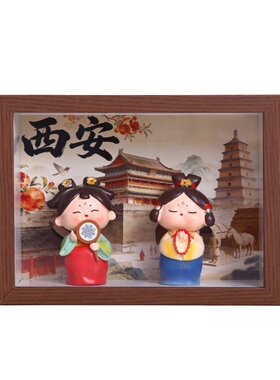 新中式祝福相框唐仕女摆件送礼物