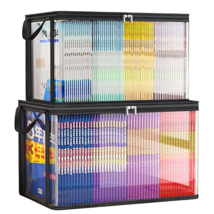 佳帮手大容量书本收纳袋透明书箱学生宿舍书籍收纳神器可折叠书袋