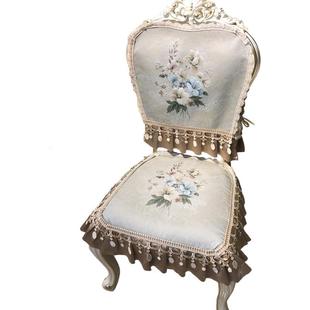 欧式餐桌带扶手椅子坐垫套罩靠背椅套椅垫圆形凳子垫四季垫子定制