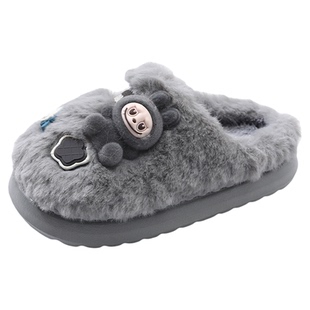 拉布布儿童棉拖鞋男童冬季新款女童室内家居防滑男孩保暖棉鞋拖鞋