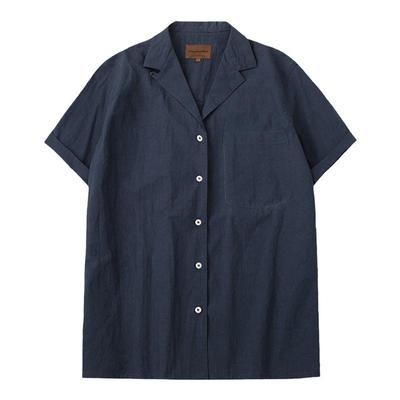 循环档案高密长绒棉古巴领衬衫