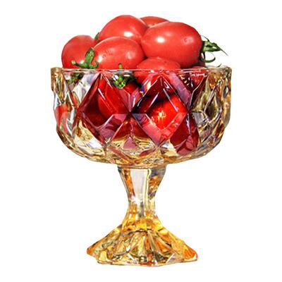 水晶玻璃碗高脚小碗精致高级感