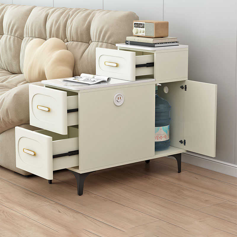 沙发边柜侧边柜家用客厅茶水柜现代简约岩板茶几储物柜小户型边几