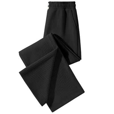 都市丽人休闲裤子女雪尼尔阔腿裤