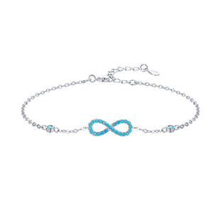 MODIAN摩典S925纯银复古合成绿松石手链女夏ins小众设计闺蜜手饰