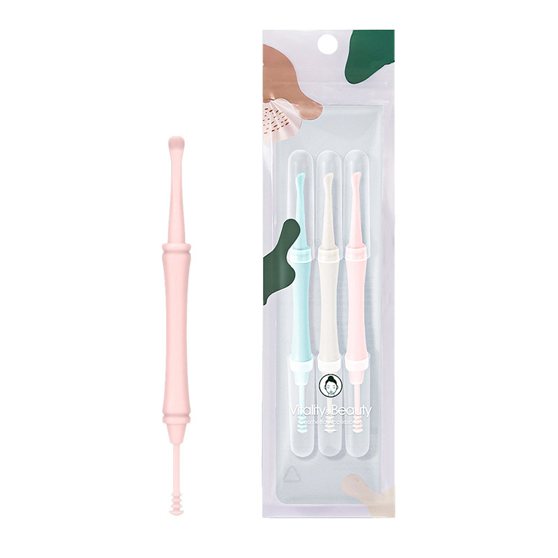 塑料材质彩色带盖PS耳挖三迪逸品