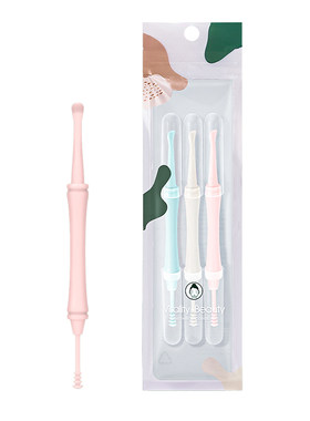 塑料材质彩色带盖PS耳挖三迪逸品