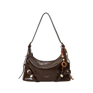 Chio’2nd托特包包女2026新款秋冬油蜡皮复古上班通勤单肩斜挎包