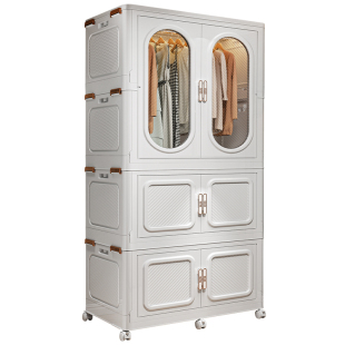 简易衣柜卧室组装家用成人宝宝衣服储物柜折叠加厚儿童塑料收纳柜