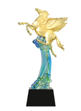 古东东琉璃飞马奖杯刻字定制