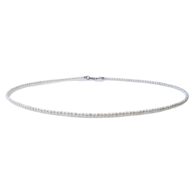 极细2mm小米珠珍珠项链项圈choker诸暨天然淡水珍珠颈链女S925银