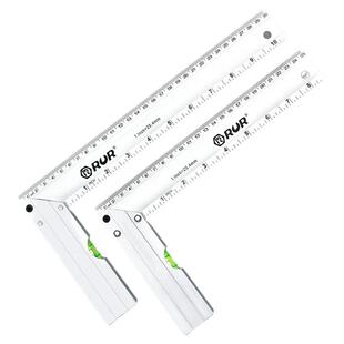 锐尔直角尺90度铝型材拐尺木工专用水平尺多功能角度尺钢尺三角尺