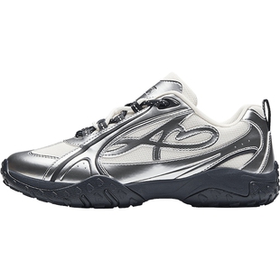 安踏雀跃丨芭蕾风银色休闲德训鞋女春季薄底T头鞋潮流百搭运动鞋