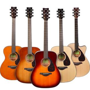 正品雅马哈木吉他初学者民谣单板fg800入门电箱男女生41寸fs800