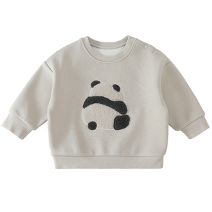 宝宝加绒卫衣秋冬女童保暖加厚上衣超萌可爱婴幼儿童衣服男童冬装